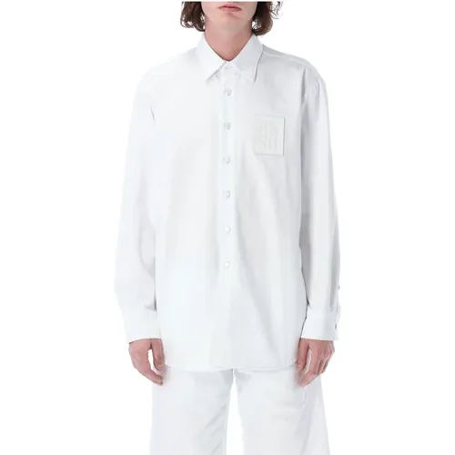 Weißes Denim Hemd Straight Fit , Herren, Größe: S - Raf Simons - Modalova