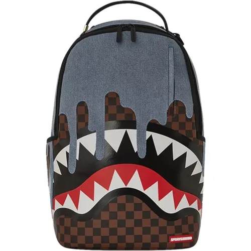 Denim Drip MultiColour Backpack , unisex, Sizes: ONE SIZE - Sprayground - Modalova