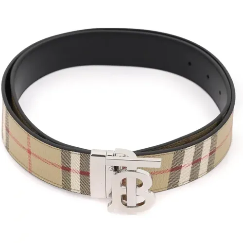 Check Reversible Belt , male, Sizes: 95 CM, 105 CM - Burberry - Modalova