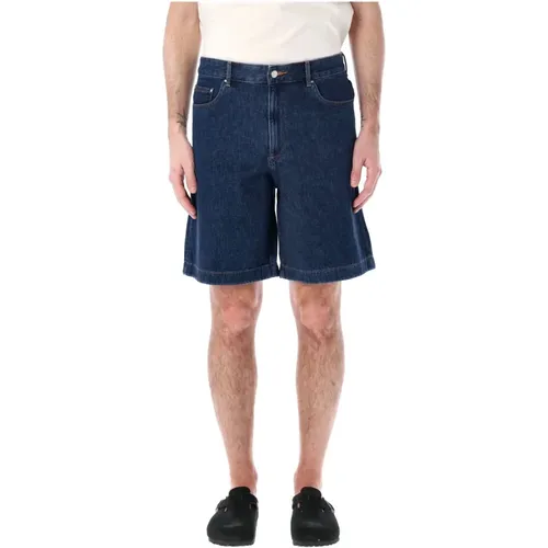 Indigo Waschen Denim Shorts , Herren, Größe: XL - A.p.c. - Modalova