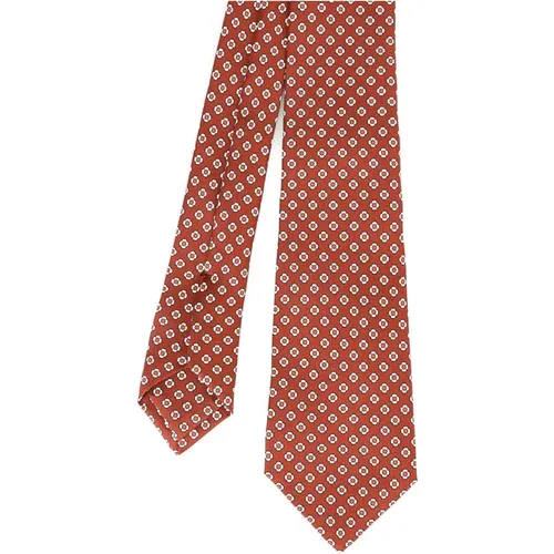 Refined and White Patterned Tie , male, Sizes: ONE SIZE - Kiton - Modalova