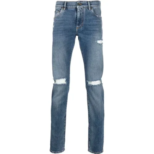 Slim-fit Jeans , Herren, Größe: XL - Dolce & Gabbana - Modalova