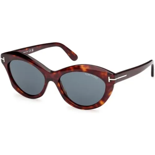 Rot Havana Blau Sonnenbrille Ft1111 - Tom Ford - Modalova