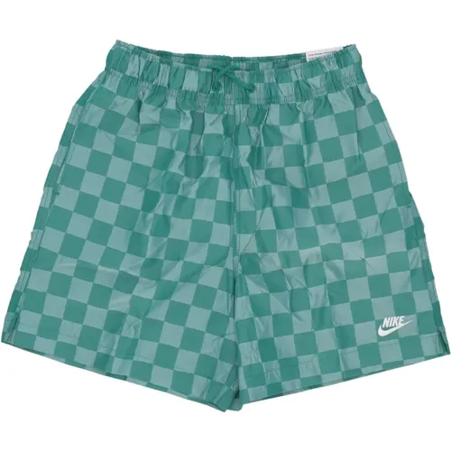 Flow Checkers Shorts Malachite/White , male, Sizes: XS - Nike - Modalova