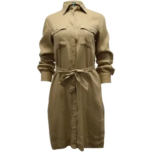 Pre-owned Linen dresses , female, Sizes: S - Ralph Lauren Pre-owned - Modalova
