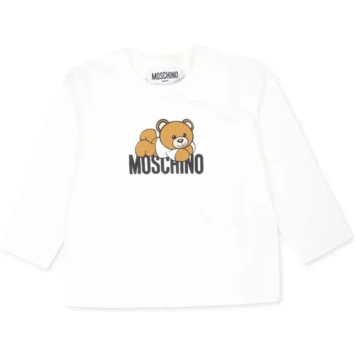 Kinder Logo Print T-shirts und Polos - Moschino - Modalova