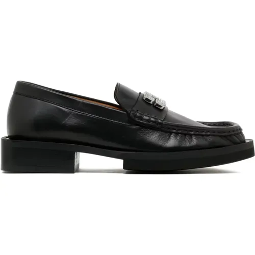 Logo Plaque Loafers , female, Sizes: 4 UK - Ganni - Modalova