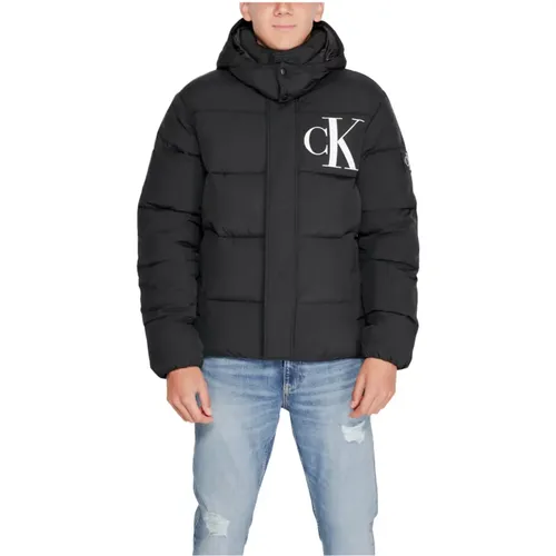 Hooded Jacket with Zip , male, Sizes: XS, L, S, XL, M - Calvin Klein - Modalova