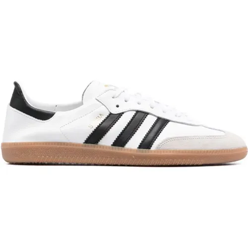 Weiße Samba Lace-Up Ledersneakers , Herren, Größe: 36 1/2 EU - Adidas - Modalova