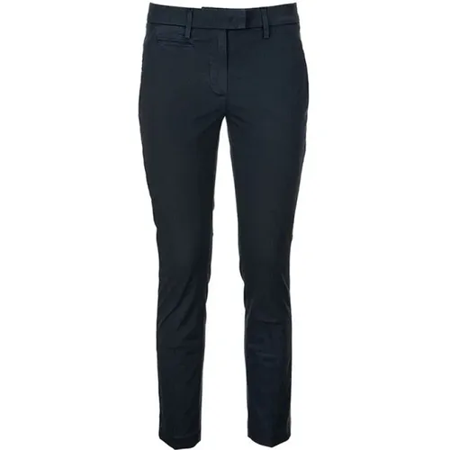 Perfect - Slim-fit Cotton Gabardine Trousers , female, Sizes: W28, W29, W27, W30 - Dondup - Modalova