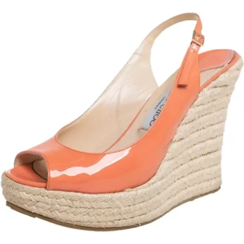 Pre-owned Leder sandals , Damen, Größe: 38 1/2 EU - Jimmy Choo Pre-owned - Modalova