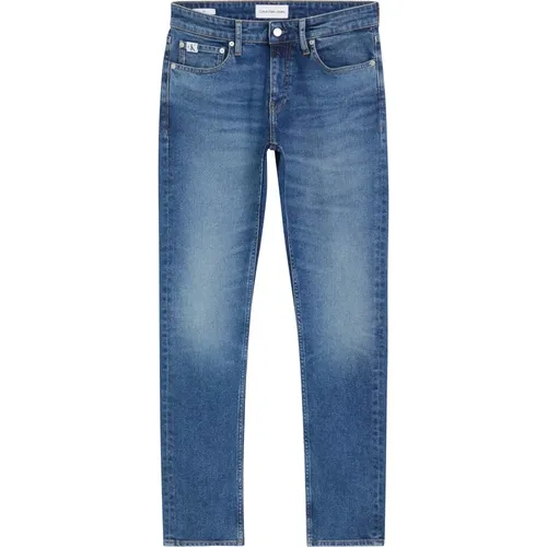 Blaue Slim Fit Jeans , Herren, Größe: W34 - Calvin Klein - Modalova