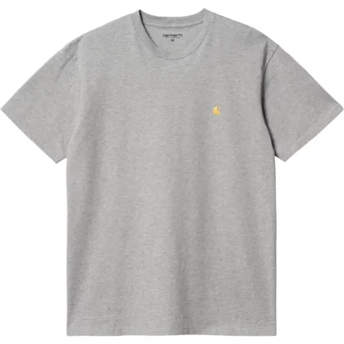 Chase T-Shirt Grey Heather Gold , male, Sizes: XL, M, S, L - Carhartt WIP - Modalova