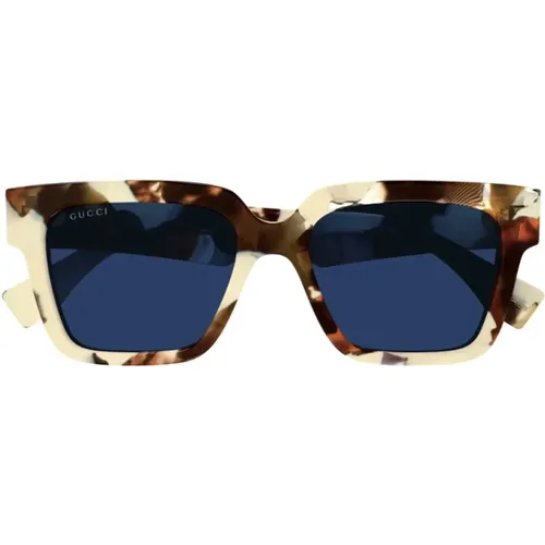 Stylish Sunglasses Reace Blue Lenses , unisex, Sizes: 54 MM - Gucci - Modalova