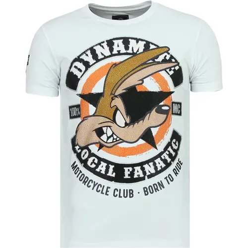 Dynamite Coyote Rhinestones - Party T-Shirt Herren - 6320W - Local Fanatic - Modalova