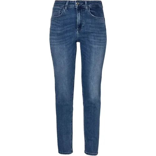 High-waisted Stretch Cotton Denim Jeans , female, Sizes: W27, W25, W30 - Liu Jo - Modalova