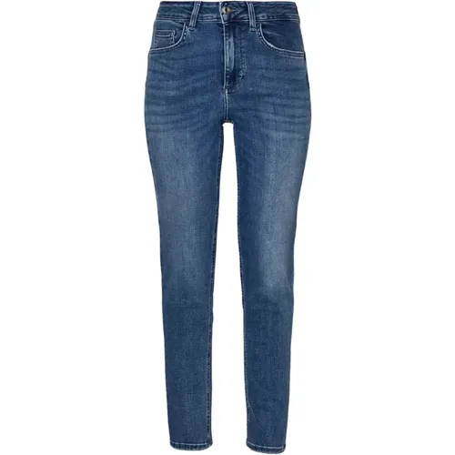 Hochtaillierte Stretch-Baumwoll-Denim-Jeans , Damen, Größe: W25 - Liu Jo - Modalova