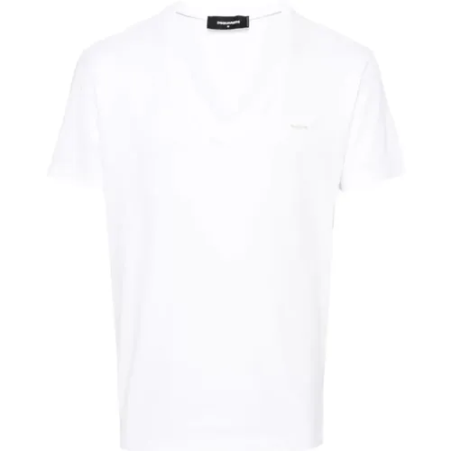 Weiße Cool Fit T-Shirt , Herren, Größe: XL - Dsquared2 - Modalova