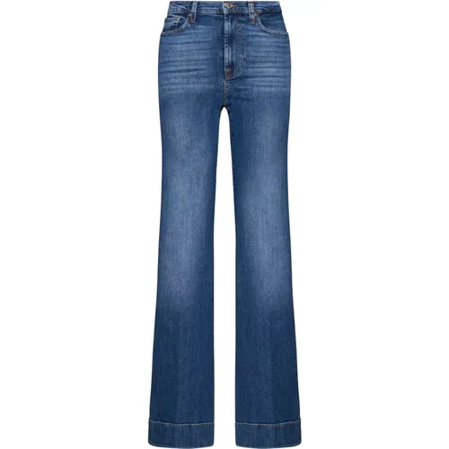 Blaue Denim Jeans , Damen, Größe: W24 - 7 For All Mankind - Modalova