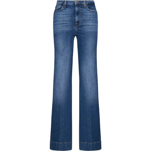 Blaue Denim Jeans , Damen, Größe: W26 - 7 For All Mankind - Modalova