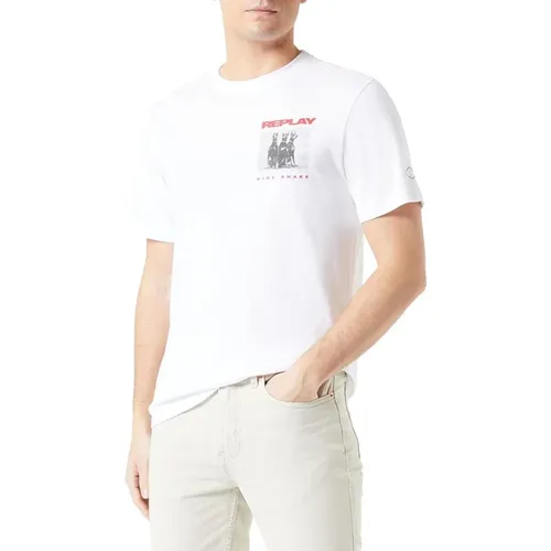 T-Shirts , male, Sizes: S - Replay - Modalova
