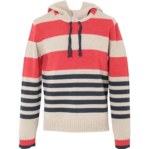 Striped Hooded Sweater with Fringe Detail , male, Sizes: M, L - Craig Green - Modalova