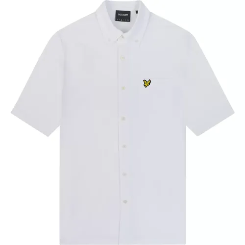 SS Woven Shirt Short Sleeve Pique Shirt , male, Sizes: M - Lyle & Scott - Modalova
