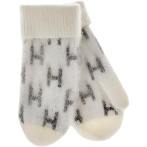 Soft Mittens Accessories Mohair Wool Blend , female, Sizes: ONE SIZE - Hést - Modalova