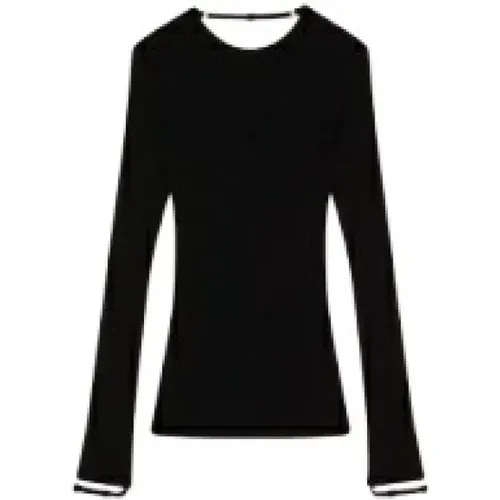 Rib Knit Sweater with Elastic Wrists , female, Sizes: S, XS - Courrèges - Modalova