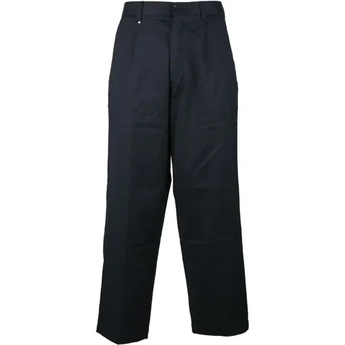 Lyocell Cotton Elastane Pants , male, Sizes: M - Hugo Boss - Modalova