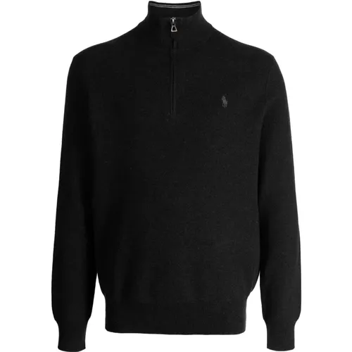 Cotton half-zip sweatshirt , male, Sizes: M, L, XL, 2XL - Ralph Lauren - Modalova