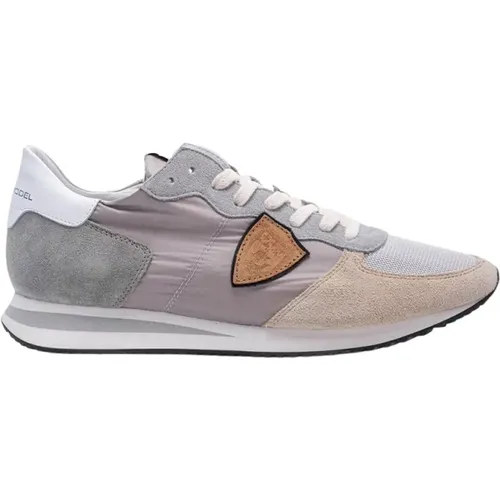 Tropez X Sneakers - Beige/Grau/Weiß Leder , Herren, Größe: 40 EU - Philippe Model - Modalova