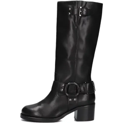 Schwarze Bikerstiefel New-Camperos,Damenstiefel im Vintage-Stil - schwarz - Bronx - Modalova