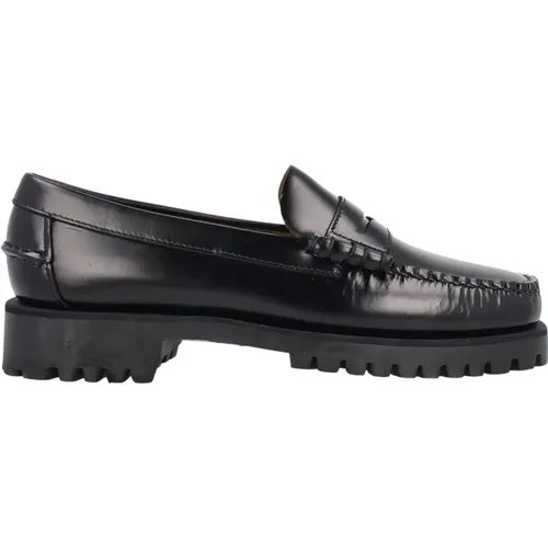 Schwarze Leder Slip-On Mokassins , Damen, Größe: 37 EU - Sebago - Modalova