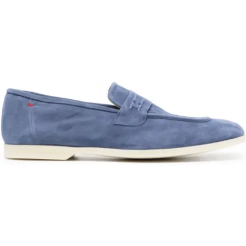 Cornflower Suede Loafers , male, Sizes: 7 1/2 UK, 10 UK, 12 UK - Kiton - Modalova