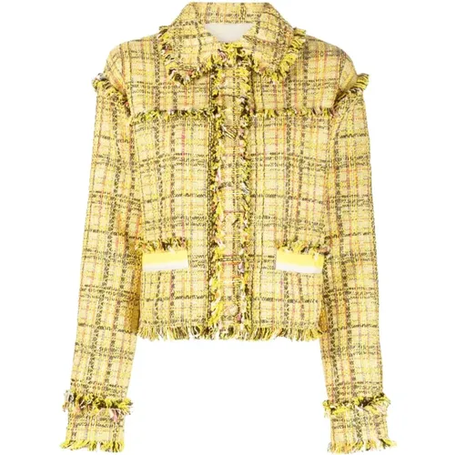 Tweed Jackets , Damen, Größe: L - MSGM - Modalova