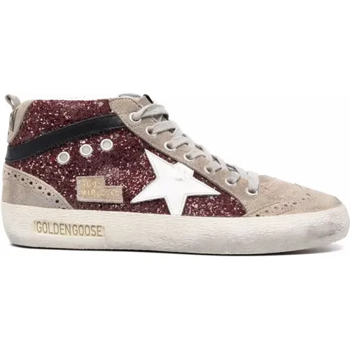 Glitzer Stern Patch Sneakers , Damen, Größe: 38 EU - Golden Goose - Modalova