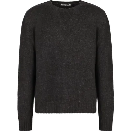 Contrast Logo Wool Blend Pullover , male, Sizes: L, M - Palm Angels - Modalova