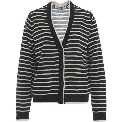 Chic Striped Cardigan Aw24 , female, Sizes: XS - Mauro Grifoni - Modalova