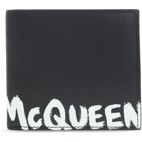 Leather wallet , male, Sizes: ONE SIZE - alexander mcqueen - Modalova