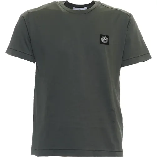 Men's Clothing T-Shirts & Polos Moss Ss24 , male, Sizes: L, XL, S, M - Stone Island - Modalova