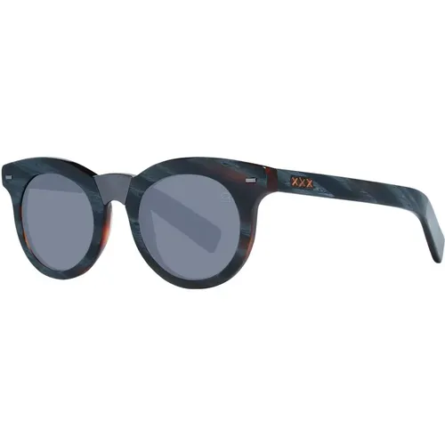 Braune Herrensonnenbrille Cat-Eye-Stil , Herren, Größe: ONE Size - Ermenegildo Zegna - Modalova