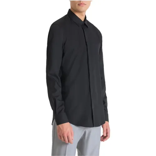 Slim Fit Baumwollhemd Frühling/Sommer Kollektion , Herren, Größe: 2XL - Antony Morato - Modalova