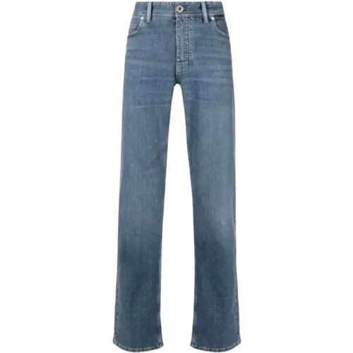 Mid-rise straight-leg jeans , male, Sizes: W35 - Brioni - Modalova