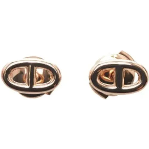 Pre-owned Rose Gold earrings , female, Sizes: ONE SIZE - Hermès Vintage - Modalova