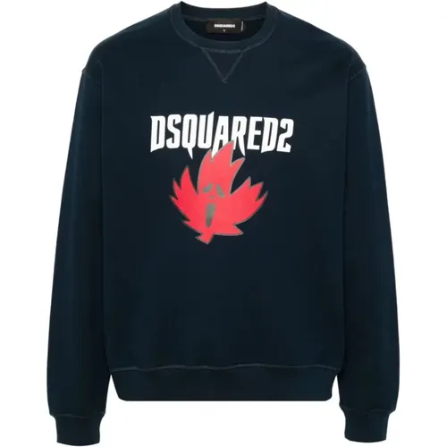 Stilvolle Herren Sweatshirts Kollektion , Herren, Größe: L - Dsquared2 - Modalova