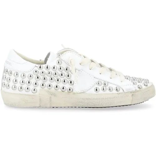 Low Woman Sneakers Silver , female, Sizes: 4 UK, 6 UK, 7 UK, 3 UK, 5 UK - Philippe Model - Modalova