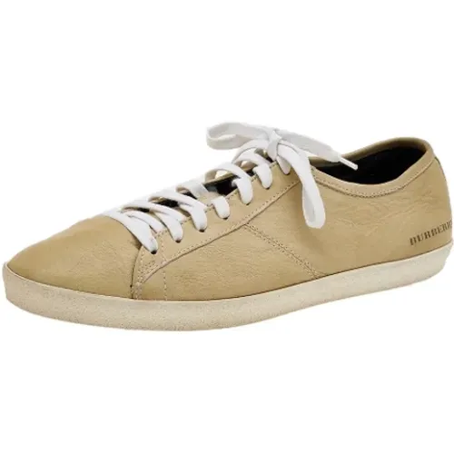 Pre-owned Leather sneakers , female, Sizes: 10 UK - Burberry Vintage - Modalova