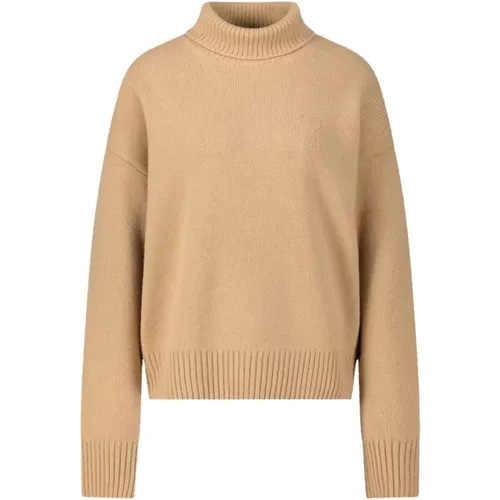 Kaschmir Rollkragenpullover , Damen, Größe: XS - Ami Paris - Modalova