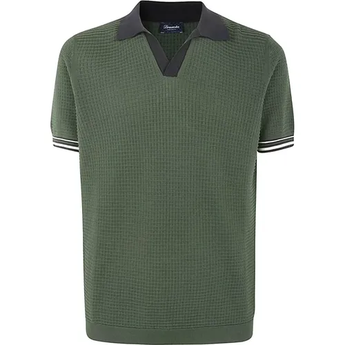 Polo Shirts, Cream Sweater 3/4 Ärmel,Blau Braun Pullover - Drumohr - Modalova